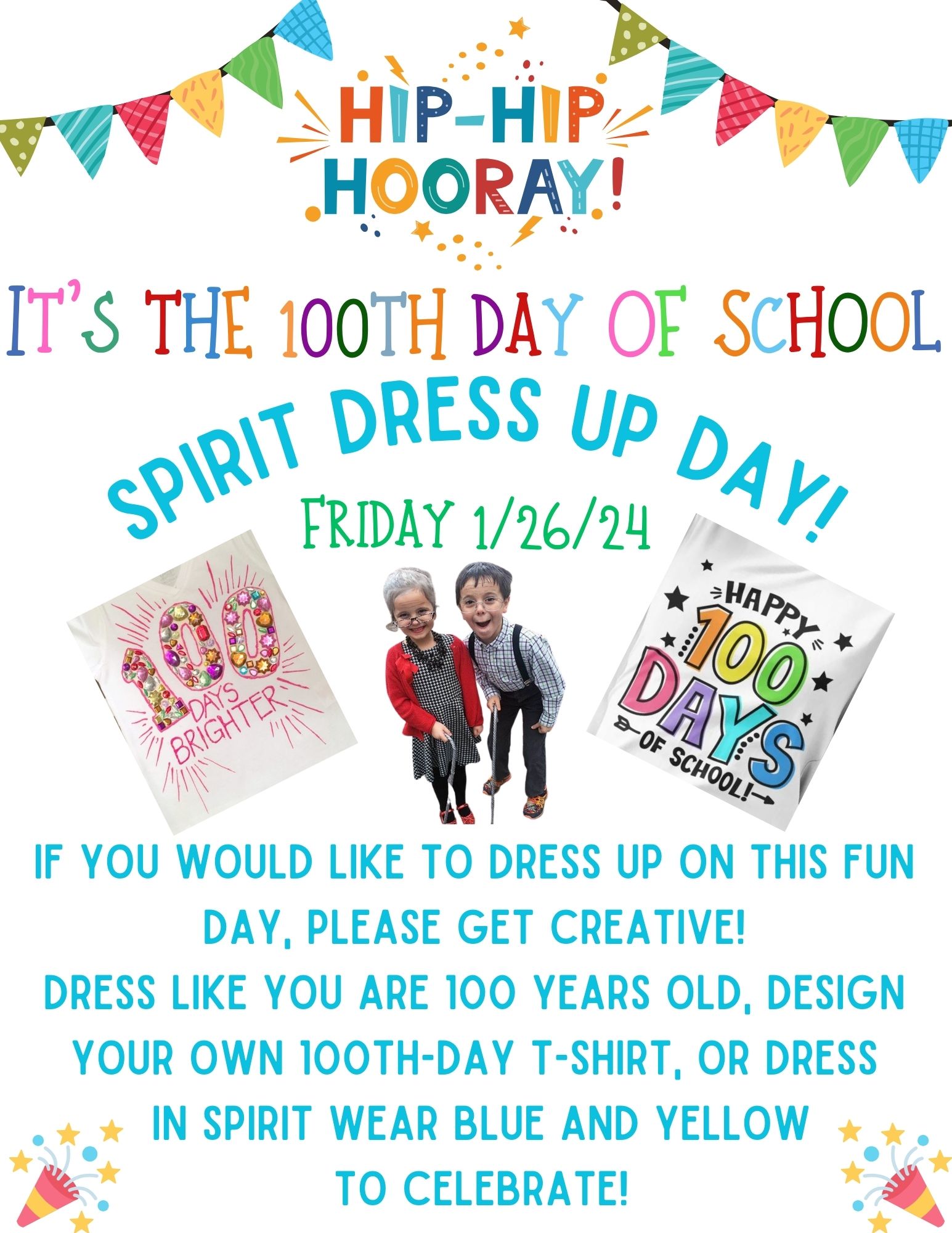 100th Day of School Celebration, January 26th! Stephen Foster